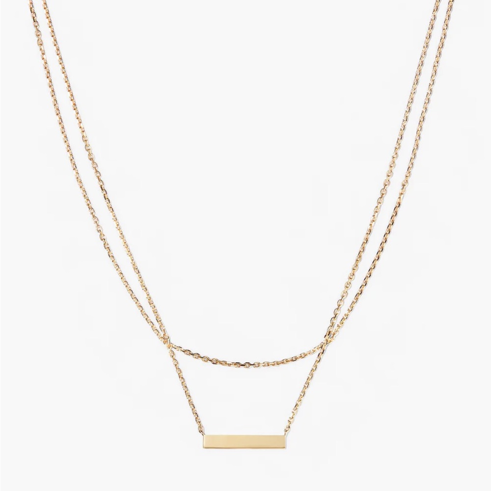 Gold Bar Layered Necklace - Women Jewelry